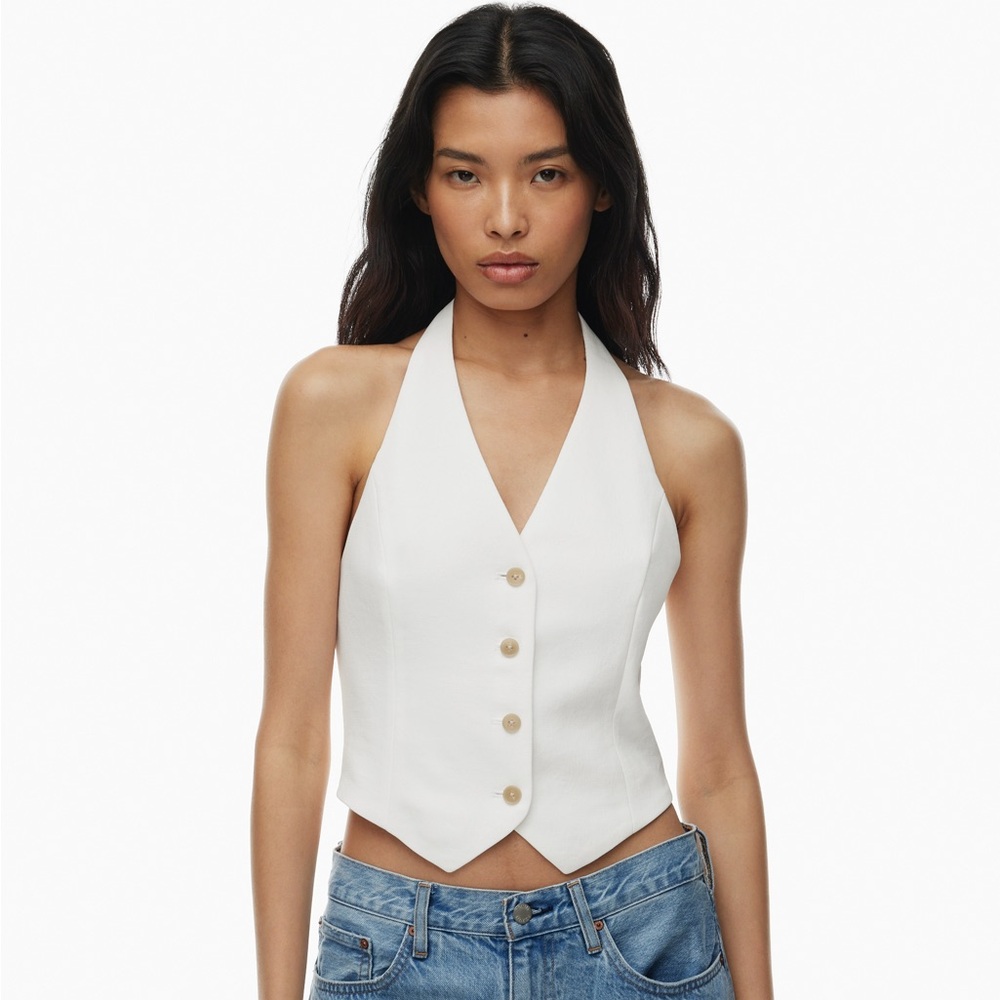 Aritzia Wilfred Vito Vest, NWOT, Light Birch, US 2, Worn Once and Dry Cleaned
